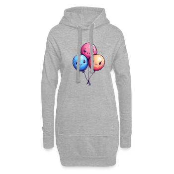 Ballons für Kinder - Hoodie-Kleid - Grau meliert - Vorne