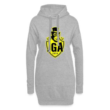 Junggesellen Abschied 2024 Affe Bräutigam Jga - Hoodie-Kleid - Grau meliert - Vorne