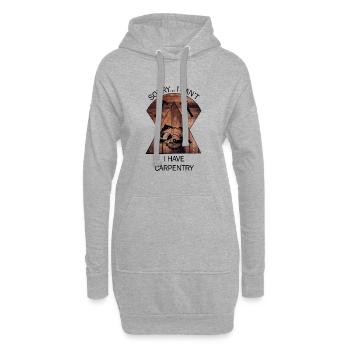 Charpentier, charpentier, charpentier, charpentier, artisan, bois - Sweat-shirt à capuche long Femme - gris chiné - Devant