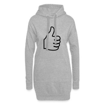 2541614 12405460 pouce - Sweat-shirt à capuche long Femme - gris chiné - Devant