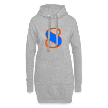 8 JAHRE. 8. JUBILÄUM. GEBURTSTAG 8 JAHRE. 8 - Hoodie-Kleid - Grau meliert - Vorne
