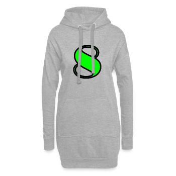 8 JAHRE. 8. JUBILÄUM. GEBURTSTAG 8 JAHRE. 8 - Hoodie-Kleid - Grau meliert - Vorne
