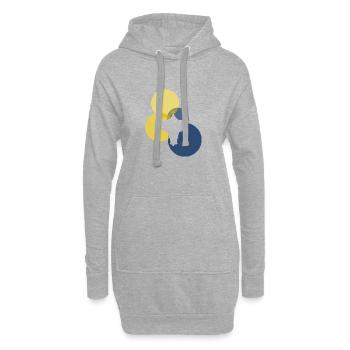 Chapiteau de cirque Clown Circus - Sweat-shirt à capuche long Femme - gris chiné - Devant