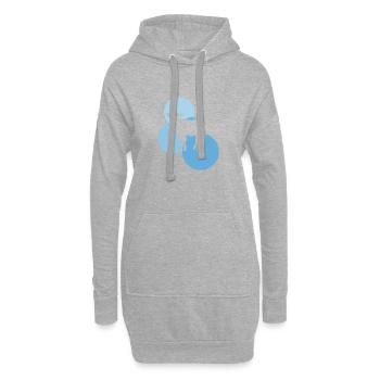 Veganerin Veganer Pflanzlich - Hoodie-Kleid - Grau meliert - Vorne