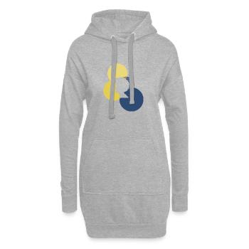 70s Soul Groove - Hoodie-Kleid - Grau meliert - Vorne