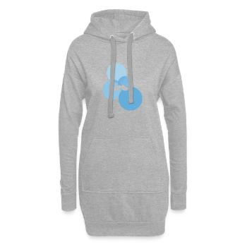 Schnurrbart November - Hoodie-Kleid - Grau meliert - Vorne