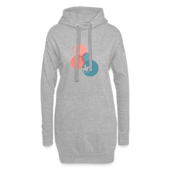 Selle Cowboy Rider - Sweat-shirt à capuche long Femme - gris chiné - Devant