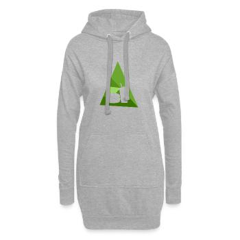 Burger Imbiss - Hoodie-Kleid - Grau meliert - Vorne