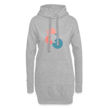 Funky Afro Groove - Sweat-shirt à capuche long Femme - gris chiné - Devant
