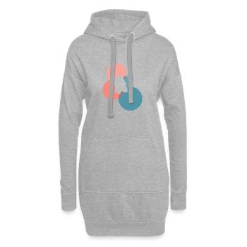 Beard Mustache November - Hoodie Dress - heather grey - Front