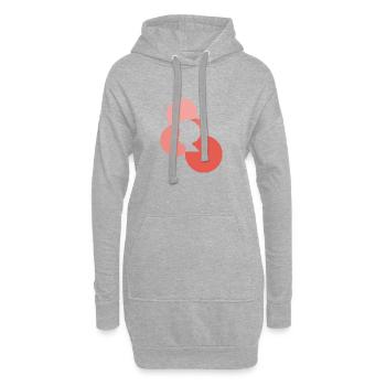Afro Beat Funky 70s - Hoodie-Kleid - Grau meliert - Vorne