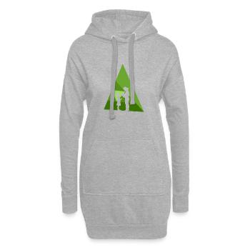 Grundschule Volksschule Lehrer - Hoodie-Kleid - Grau meliert - Vorne
