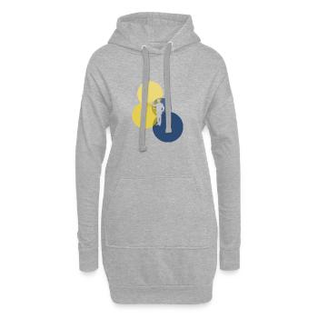 Paragraphe Juge Avocat - Sweat-shirt à capuche long Femme - gris chiné - Devant