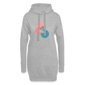 Bateau à moteur de ski nautique - Sweat-shirt à capuche long Femme - gris chiné - Devant