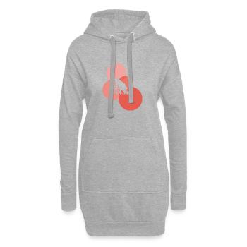 Achterbahn Kirmes Rummel - Hoodie-Kleid - Grau meliert - Vorne