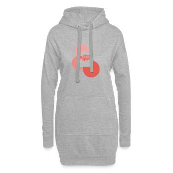 Burger de camion de cuisine de rue - Sweat-shirt à capuche long Femme - gris chiné - Devant