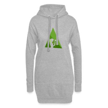Floristik Garten Gießkanne - Hoodie-Kleid - Grau meliert - Vorne