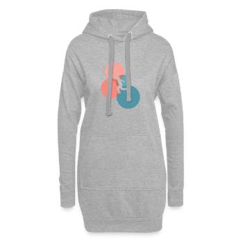 Sacs de jeu - Sweat-shirt à capuche long Femme - gris chiné - Devant