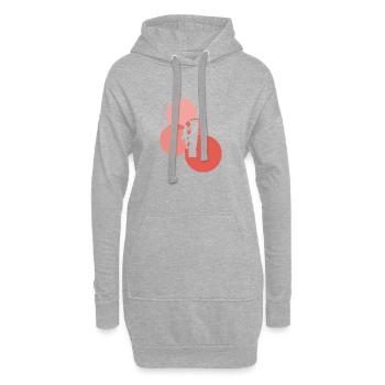 Grimpeur Singe grimpant - Sweat-shirt à capuche long Femme - gris chiné - Devant