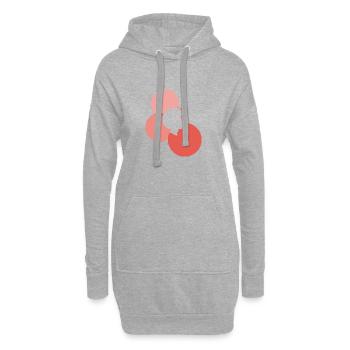 Groove Afro Beat - Hoodie-Kleid - Grau meliert - Vorne