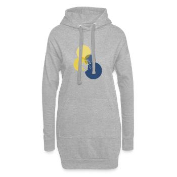 Faultier Chill Schlafen - Hoodie-Kleid - Grau meliert - Vorne