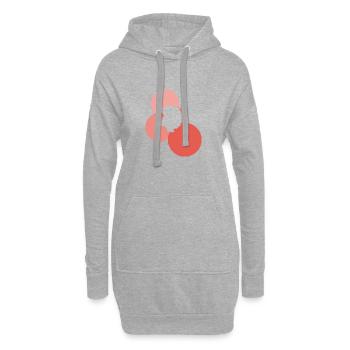 Funky Afro - Hoodie-Kleid - Grau meliert - Vorne