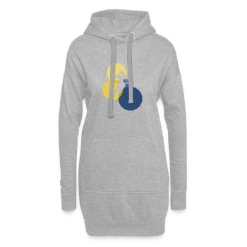 Rugbyspieler Rugbyteam Rugby - Hoodie-Kleid - Grau meliert - Vorne