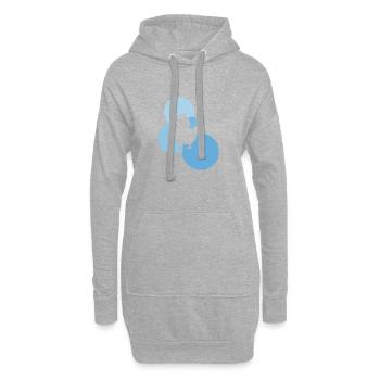 Hühnerstall Ei Kücken - Hoodie-Kleid - Grau meliert - Vorne