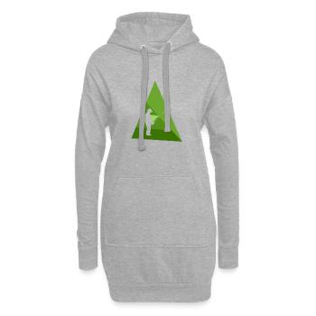 Fischer Angeln Fischerei - Hoodie-Kleid - Grau meliert - Vorne