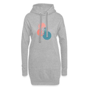 Pompier Pompier - Sweat-shirt à capuche long Femme - gris chiné - Devant