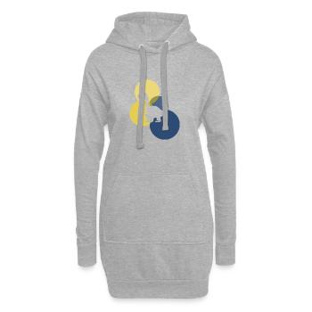 Dinosaurs Fossil Dinosaurier - Hoodie-Kleid - Grau meliert - Vorne