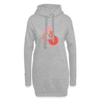 Nerd de laboratoire de chimie - Sweat-shirt à capuche long Femme - gris chiné - Devant