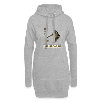 Chasse - Je ne suis pas une becasse - Sweat-shirt à capuche long Femme - gris chiné - Devant