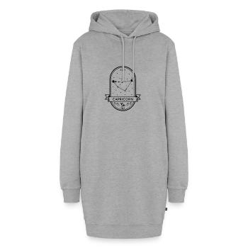Capricorn Sternbild Sternzeichen Steinbock - Hoodie-Kleid - Grau meliert - Vorne