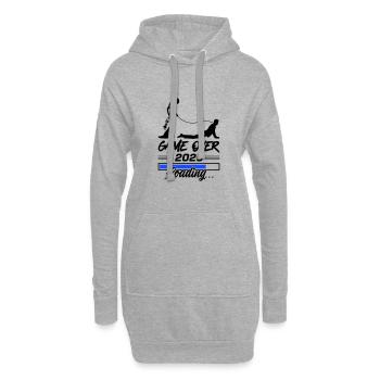 Wedding Loading 2025 Game Over - Sweat-shirt à capuche long Femme - gris chiné - Devant