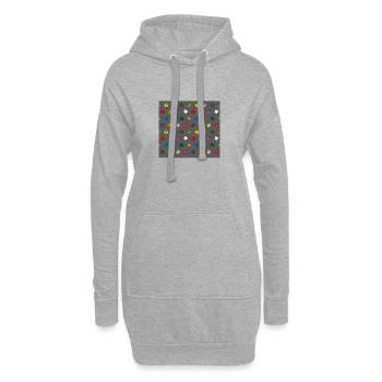 Capuchons et couleurs 1.0 - Sweat-shirt à capuche long Femme - gris chiné - Devant