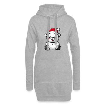 Ours polaire Noël Noël - Sweat-shirt à capuche long Femme - gris chiné - Devant