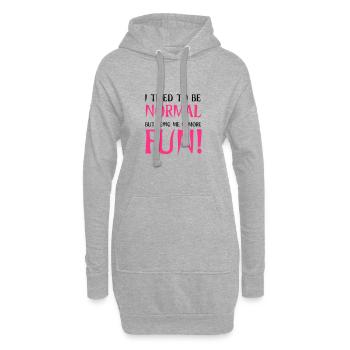 Normal - Hoodie-Kleid - Grau meliert - Vorne