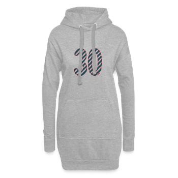 HAPPY BIRTHDAY. JOYEUX ANNIVERSAIRE. ANNIVERSAIRE. - Sweat-shirt à capuche long Femme - gris chiné - Devant