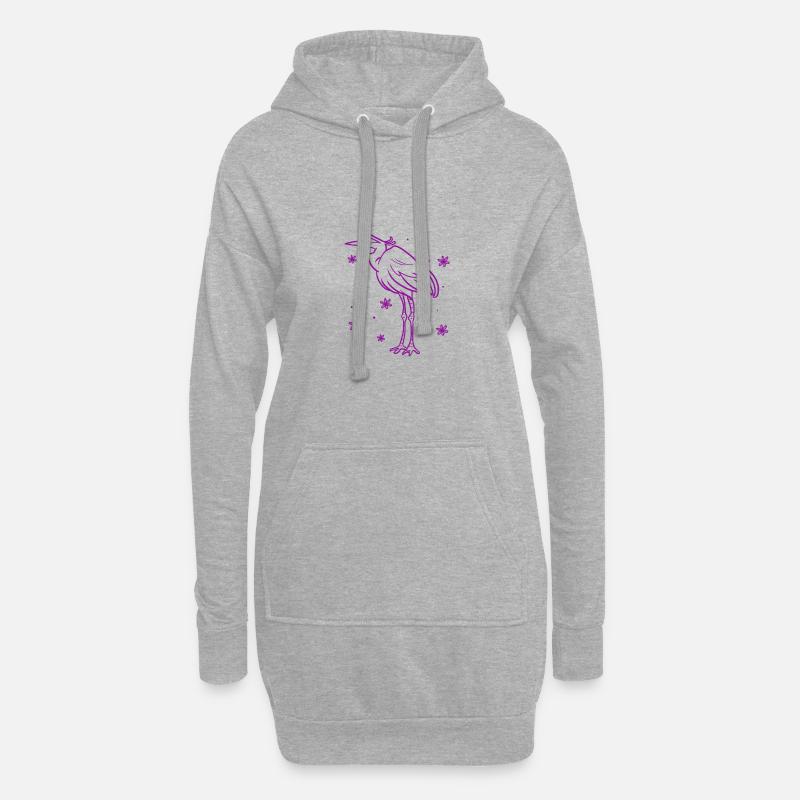 Storch - Hoodie-Kleid - Grau meliert