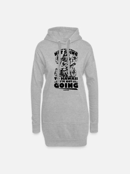 Hawaï - Sweat-shirt à capuche long Femme - gris chiné