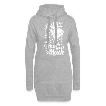 Mathematik - Hoodie-Kleid - Grau meliert - Vorne