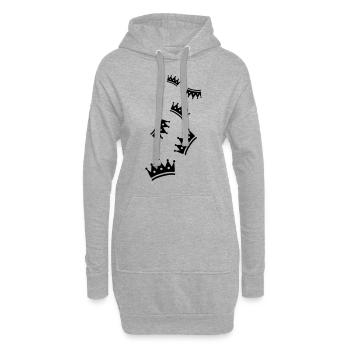 Krone Symbol icon - Hoodie-Kleid - Grau meliert - Vorne