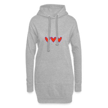 JOYEUX ANNIVERSAIRE. HAPPY BIRTHDAY. ANNIVERSAIRE. - Sweat-shirt à capuche long Femme - gris chiné - Devant