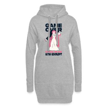 JGA Hochzeit Ich Habe Ihn Zum Altar Geschleppt - Hoodie-Kleid - Grau meliert - Vorne