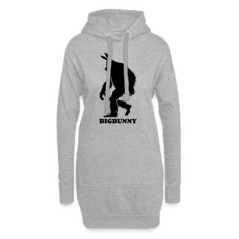Bigbunny - Bigfoot - Osten - Fabelwesen - Hoodie-Kleid - Grau meliert - Vorne