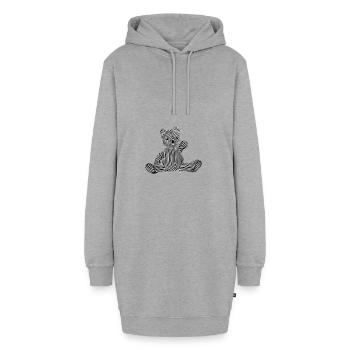 Nounours - Sweat-shirt à capuche long Femme - gris chiné - Devant