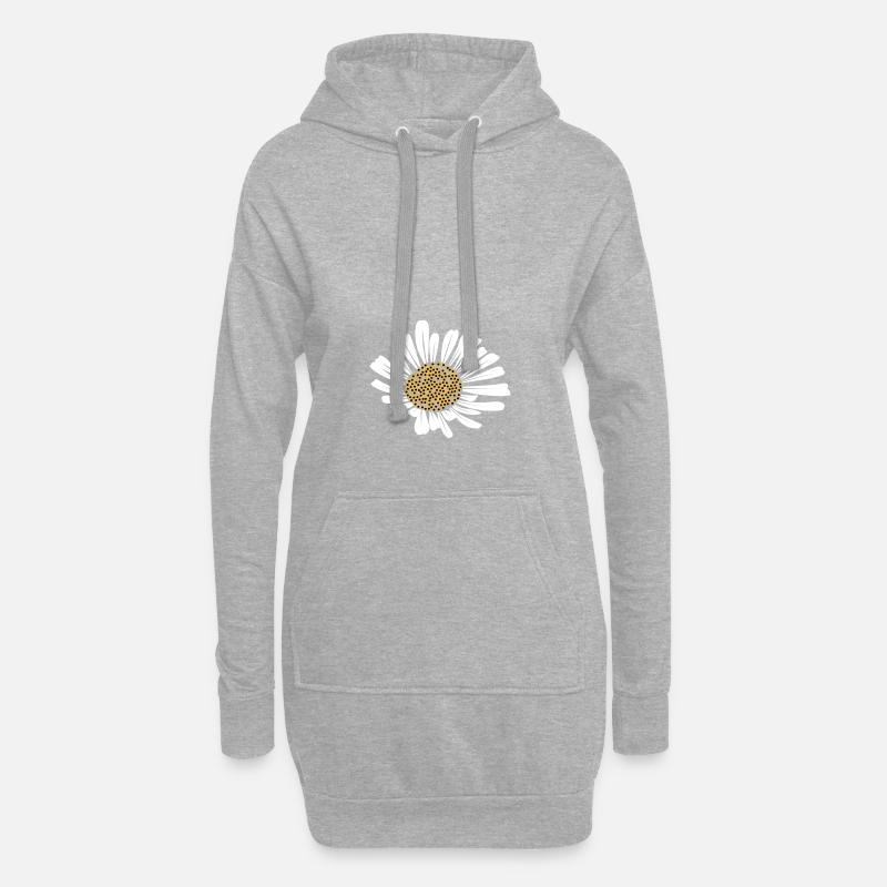 Gänseblümchen - Hoodie-Kleid - Grau meliert