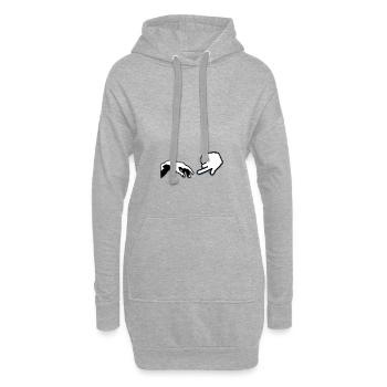 Geek - Sweat-shirt à capuche long Femme - gris chiné - Devant