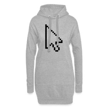 Mouse Cursor Geschenk Geschenkidee - Hoodie-Kleid - Grau meliert - Vorne